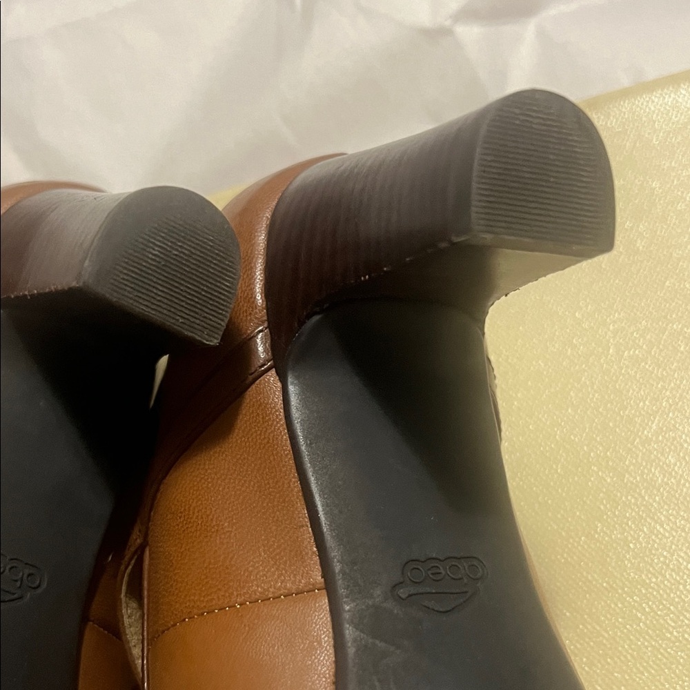 Abel Vella Braided T-Strap Block Heels Like New Condition size 7M - Picture 5 of 11